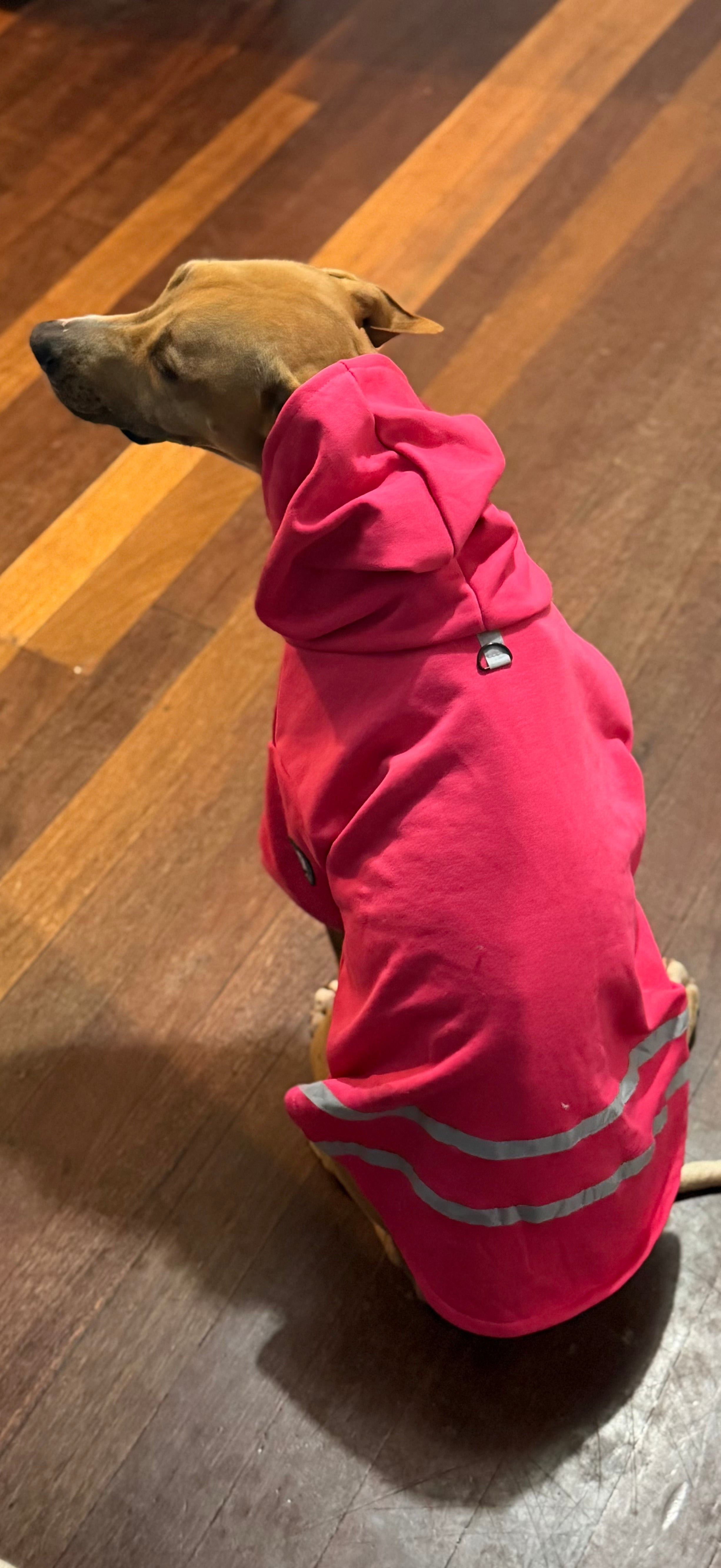 Hi-Vis Dog Hoodie (Pink)